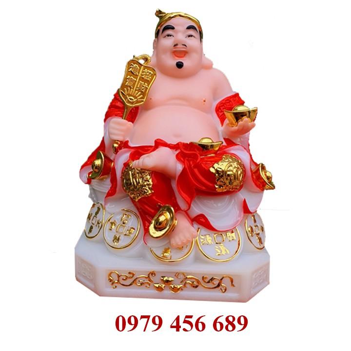 Tượng Thần Tài Thổ Địa Màu Đỏ Cao 30cm