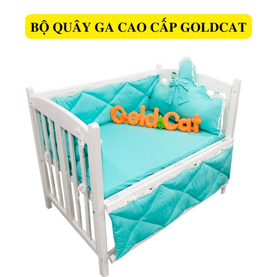 Bộ Quây Cũi Cho Bé Kèm Ga Cao Cấp, Thiết Kế 1 Đầu Mây Chất Liệu Bông Chần Siêu Mềm Nhiều Kích Thước