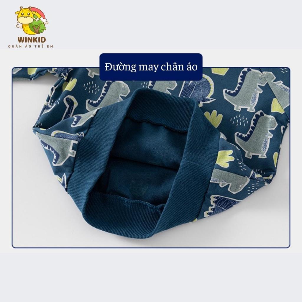 Áo nỉ cho bé WELLKIDS, áo nỉ da cá dài tay thu đông họa tiết động vật nhiều màu sắc - WK008