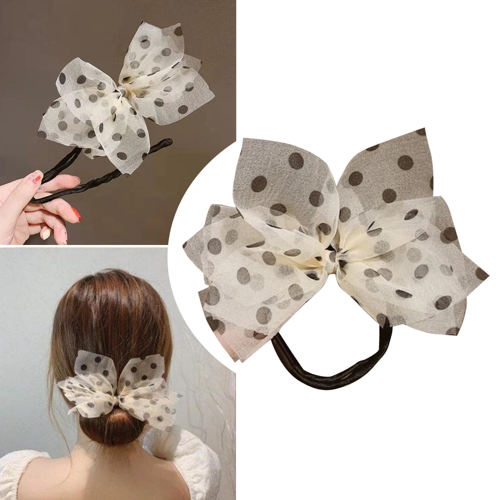 Hair Stick Band French Twist Bowknot Women Elegant Bun Maker Wedding
