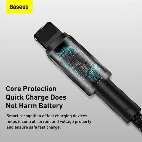 Cáp sạc nhanh, siêu bền C to IP 20W Baseus Tungsten Gold dùng cho iPhone 12/ iP11 Series/ iPXS Max (20W, Fast Charging & Data Cable)- Hàng chính hãng