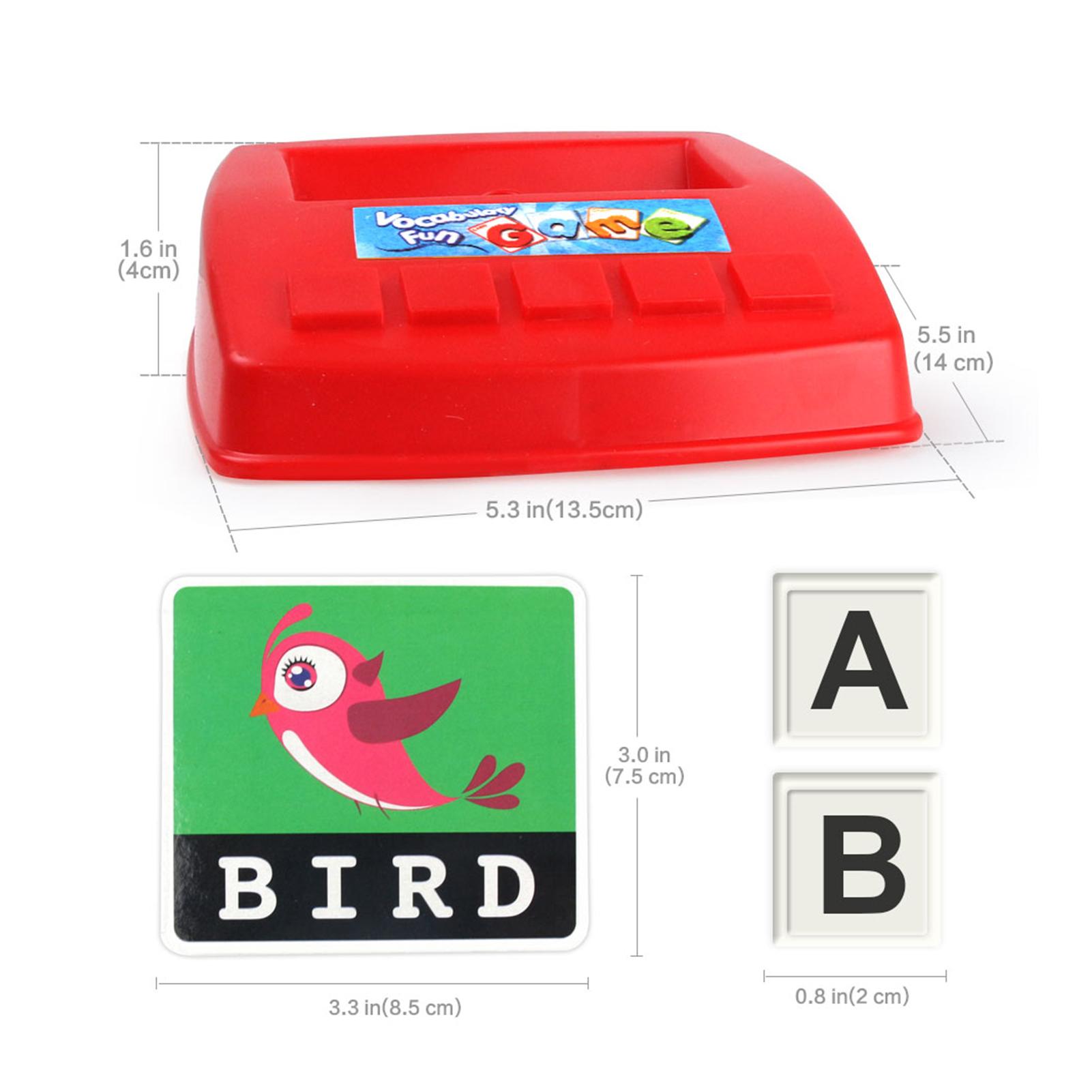 Matching Letter Game Alphabet Word Spelling and Recognition with 26pcs Capital Letter Blocks 30pcs Word Cards Preschool