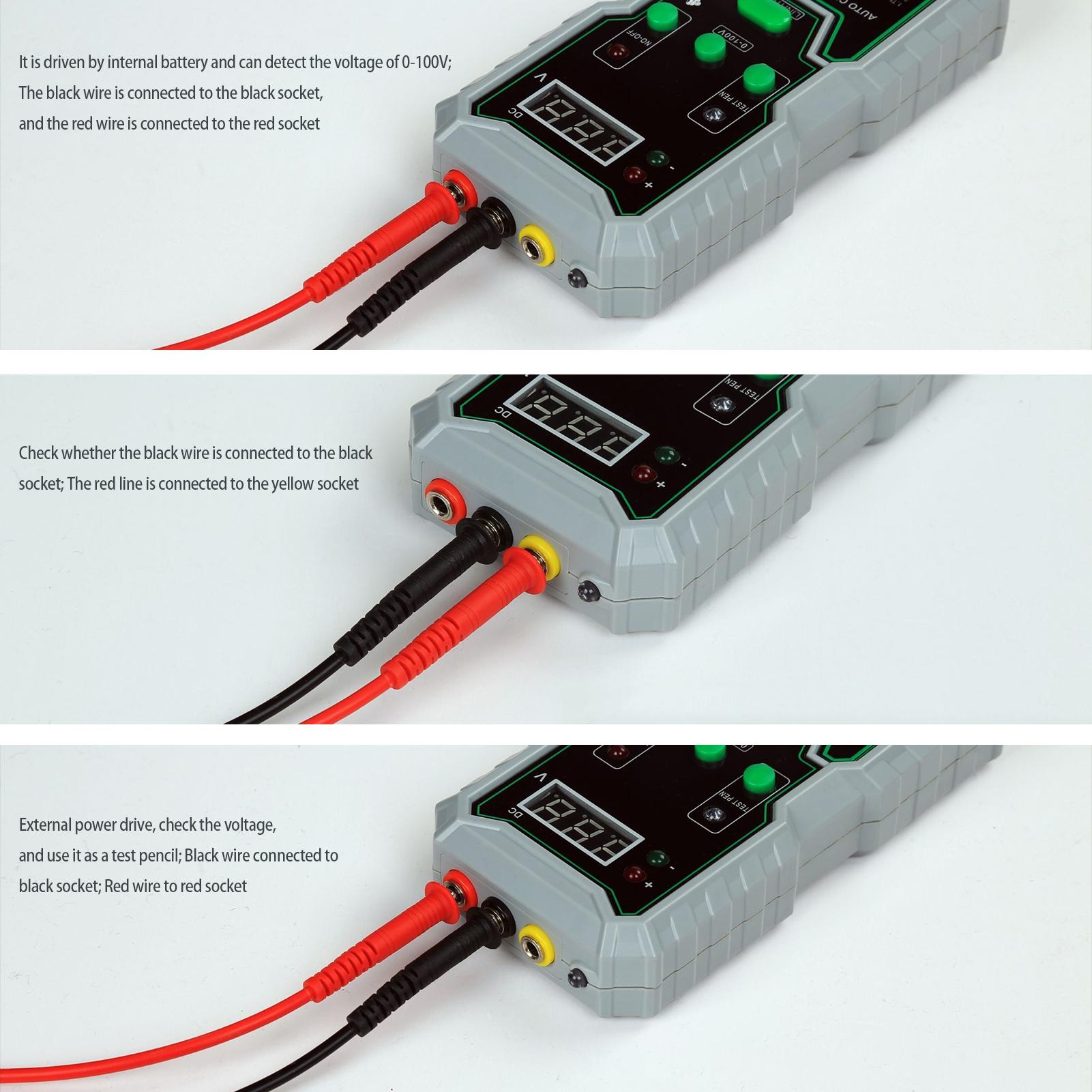 Automotive Circuit Tester, 0-100V DC Circuit Tester with LED Test Light,Battery Tester Automotive Battery Load Tester Circuit Voltage Tester