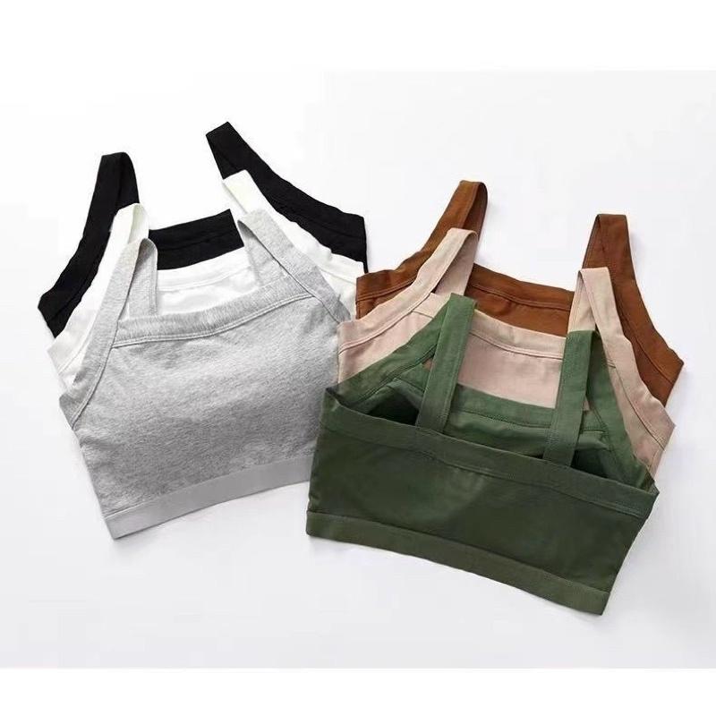 Áo bra tập gym yoga nữ mút đúc may liền cố định dáng thể thao chất cotton mềm mịn