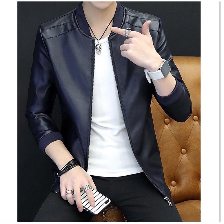 Áo khoác da nam bomber xịn xò cao cấp cho các bạn cool ngầu , bao bảnh KME FASHION
