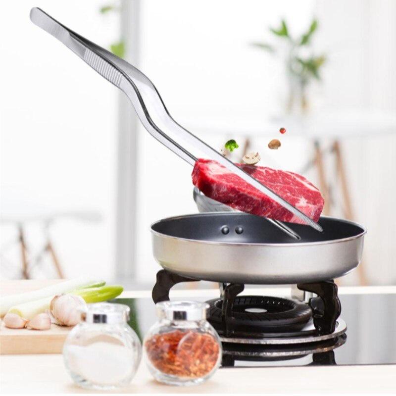 Kitchen Tongs Kitchen Utensils BBQ Tweezer Food Clip Kitchen Chief Tongs Stainless Steel For Picnic Barbecue Cooking Tools