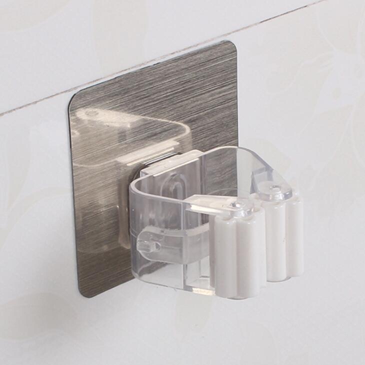 Móc Treo Chổi Dán Tường Hamart Kẹp Cây Lau Nhà Dính Siêu Chắc Chịu Lực Ánh Kim Cao Cấp BẢN LỚN 8x8