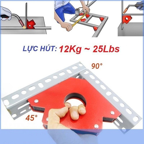 KE GÓC NAM CHÂM 25LBS HÀN GÓC 45°, 90°, 135° LỰC HÚT 12KG