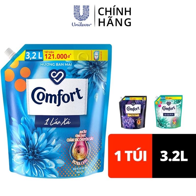 Nước xả vải Comfort Một Lần Xả Hương Ban Mai /Nước Hoa/Ngăn Mùi Hôi 3,2L