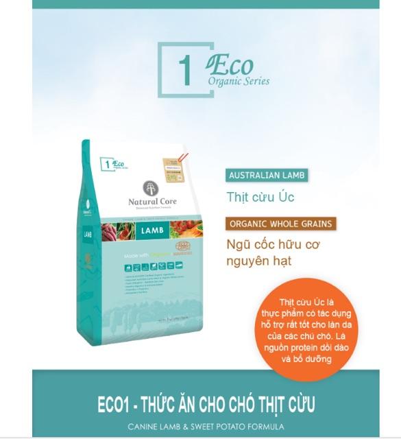 Thức ăn hạt hỗn hợp Natural Core thịt cừu cho chó 