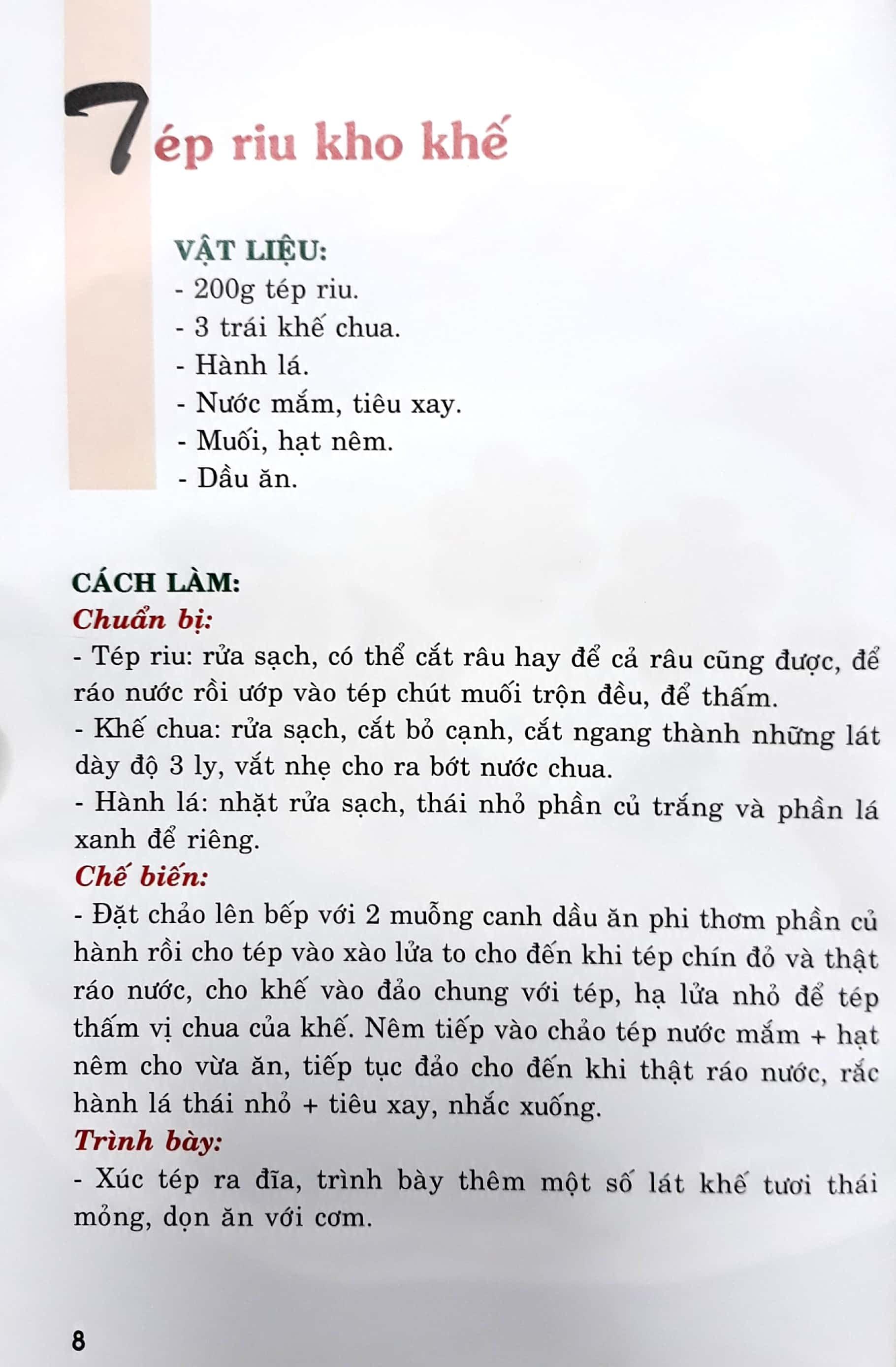 Sách Thực Đơn Món Ăn Hàng Ngày - Tập 1