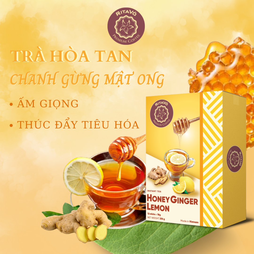 Trà hoà tan Rita Võ Chanh gừng mật ong [12góix18g]