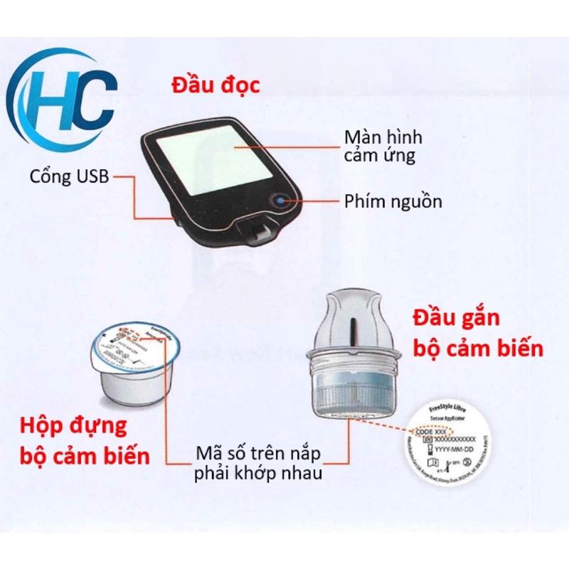 Bộ máy đo đường huyết không chích máu FreeStyle Libre, gồm đầu đọc cầm tay và cảm biến đo (1reader+1sensor)
