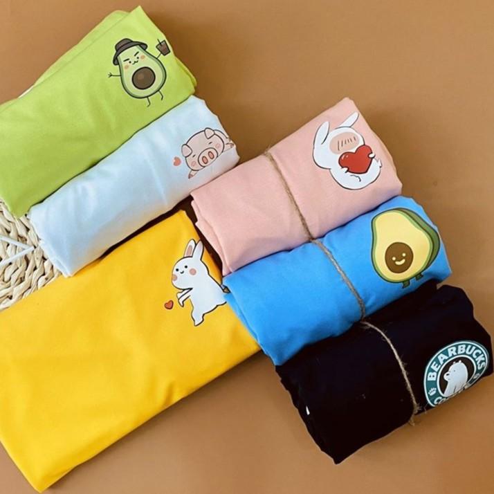 Áo Thun Nữ Tay Ngắn Hình Icon Khủng Long Nhiều Màu - Unisex - Cotton - Mã AT019