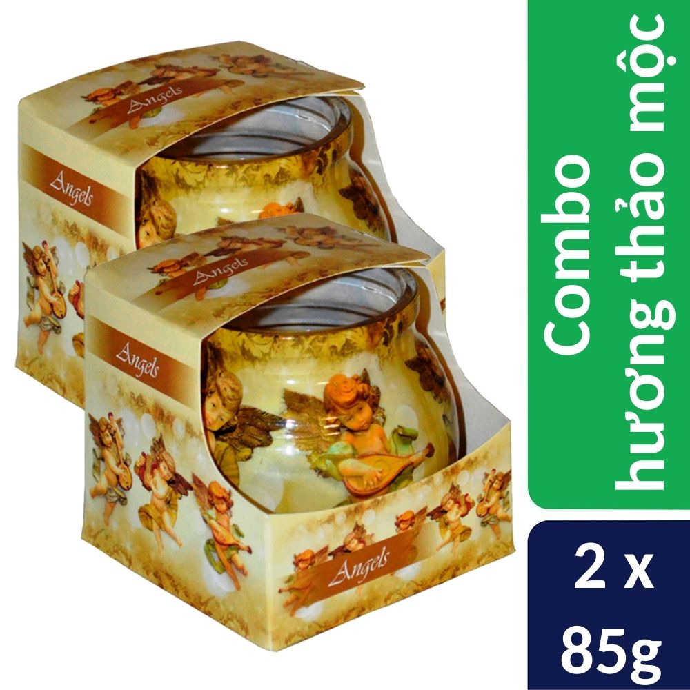 Combo 2 ly nến thơm tinh dầu Admit Angels 85g - hương thảo mộc, nến trang trí, thơm phòng, thư giãn, khử mùi