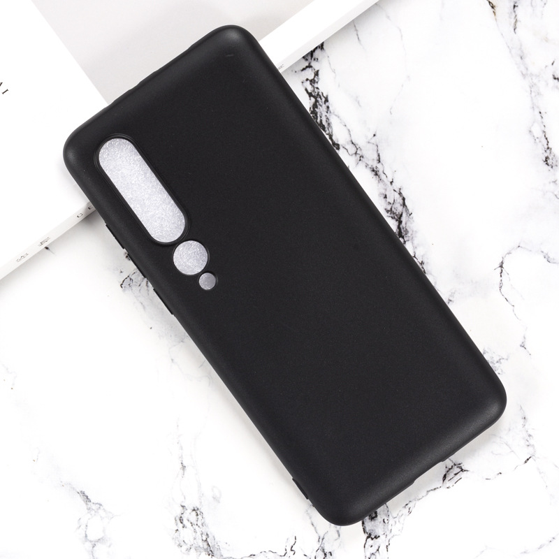 Ốp lưng cho Xiaomi Mi 10 chất liệu silicon dẻo màu đen chống sốc