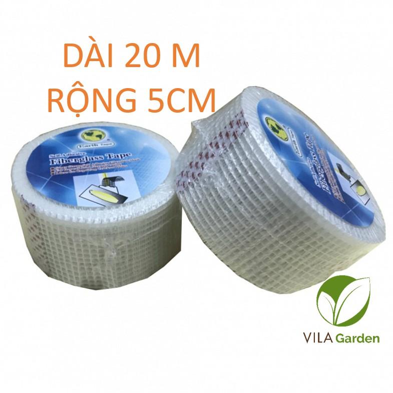 Cuộn Keo Dán Lưới Thạch Cao Dùng Lót Chậu, Tránh Rơi Rớt Giá Thể Dài 20m