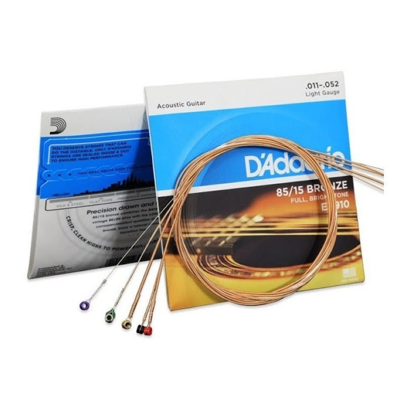 Bộ Dây Đàn Acoustic Guitar Cỡ 11 - Dây Đàn Guitar Acoustic EZ910 Size 11 - EZ910. EZ910 EZ890 EZ900 EZ920 EZ930 Great American Bronze Acoustic Daddario Guitar Strings, Made in USA