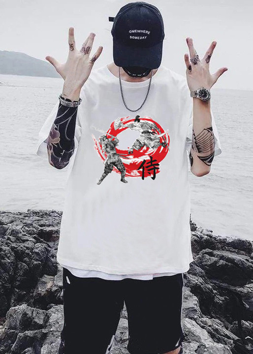 Áo thun Samurai Fighting - Áo phông Unisex Nhật Bản