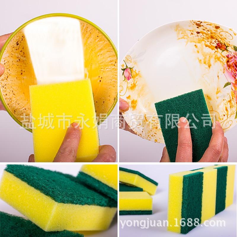 Miếng rửa chén đĩa _miếng rửa bat xanh vàng tiện dụng