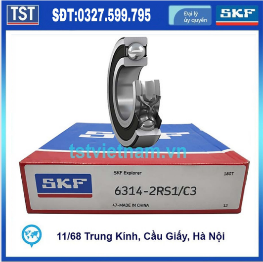 Vòng bi bạc đạn SKF 6314-2RS1_C3