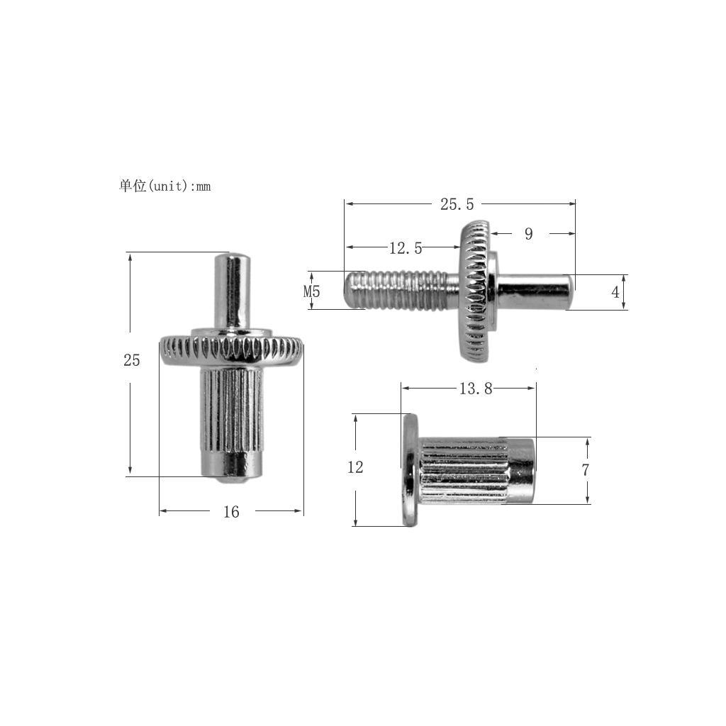 2pcs Guitar Bridge Studs Locking Posts for Electric Guitar