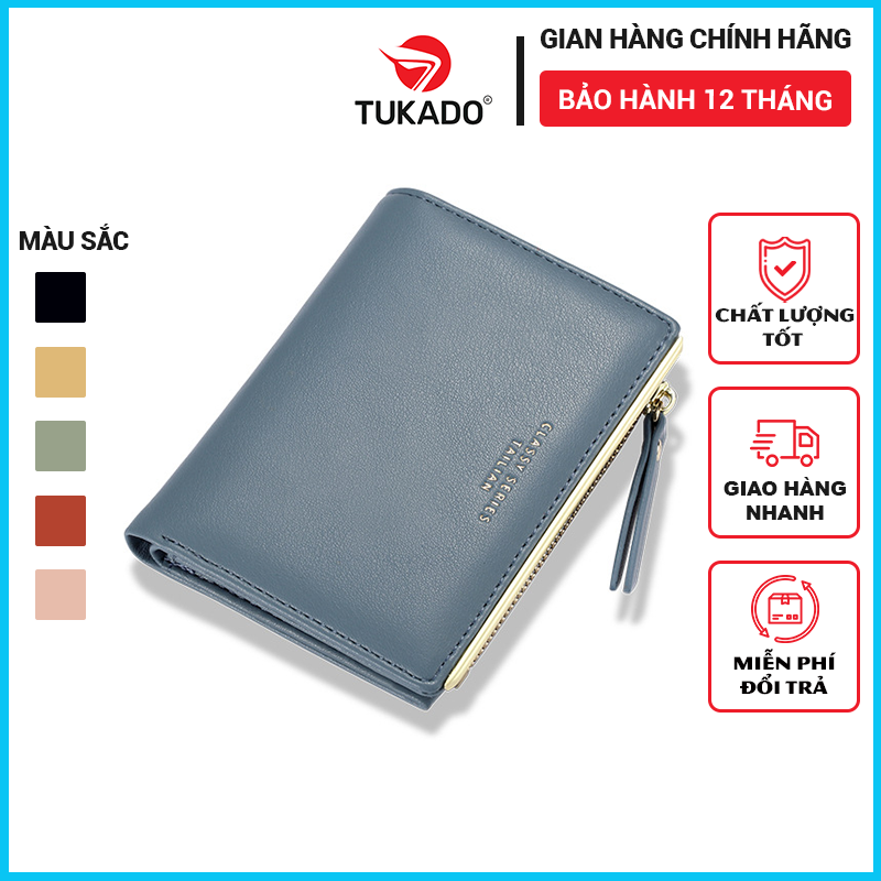 Ví Nữ Mini Cầm Tay Chính TAILIAN Gấp 2 Nhỏ Gọn Nhiều Ngăn Tiện Dụng Da Cao Cấp Cực Đẹp Giá Rẻ TL04