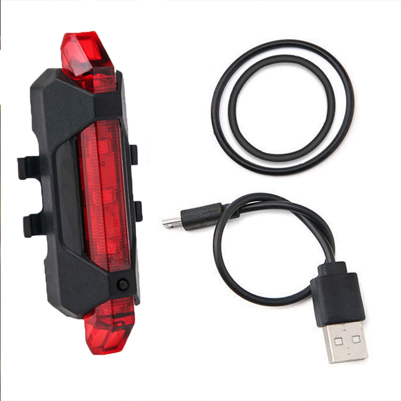 Combo Đèn Pha Trước Cho Xe Đạp Siêu Sáng Sạc Được USB Chống Nước (Kèm Chân Đế Trượt) Và Đèn Hậu Cảnh Báo (Màu Đỏ) Xe Đạp Led Gắn Đuôi Phía Sau Mai Lee