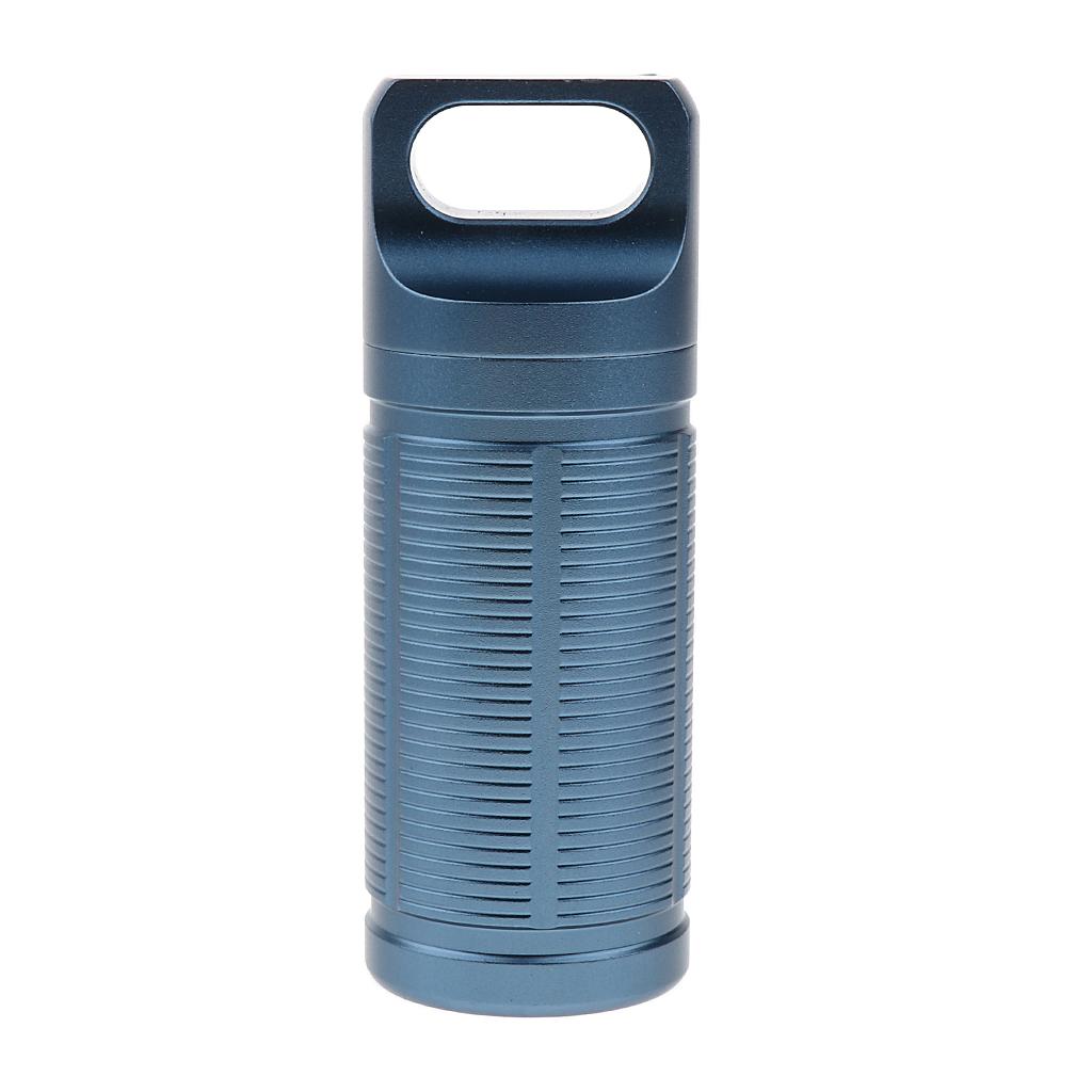 Titanium Outdoor Travel Waterproof Pill Case Box Mini Tablets Container Capsule Storage Bottle Emergency Drug Medicine Holder