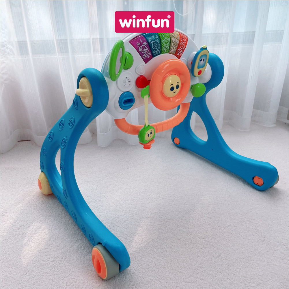 Đồ chơi Kệ chữ A kết hợp xe tập đi, bàn tập đứng cho bé có nhạc 3 tin 1 - Winfun 0846 cho bé sơ sinh tới 3 tuổi