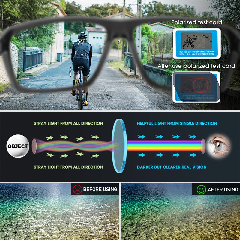 Kính Đi Xe Đạp Kapvoe Kính Mát Đi Xe Đạp MTB Kính Mát Nam Nữ UV400 Xe Đạp Đua Kính Kính Mắt Kính Thể Thao Color: KE-X76-08 Lenses Color: 3 Lens