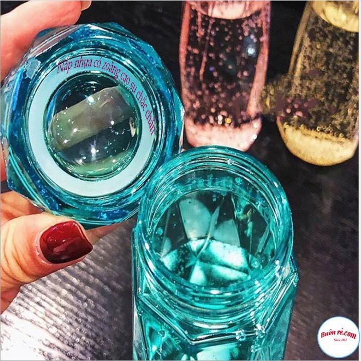 COMBO 10 Bình thủy tinh kim cương màu cao cấp  430ml HH060