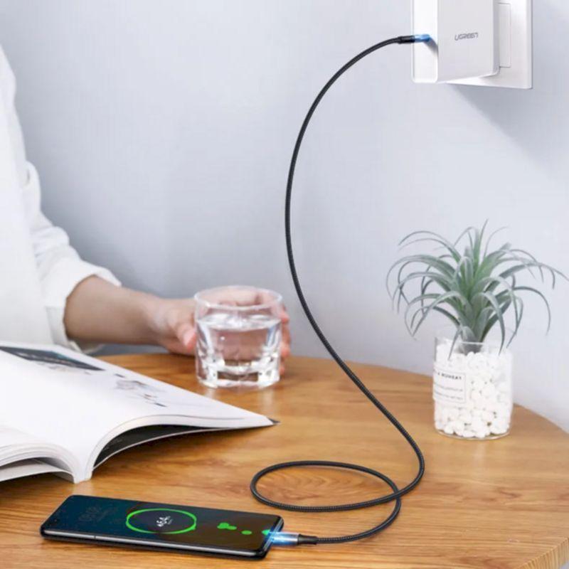 Ugreen UG20478US316TK 0.5M USB-C 2.0 100W 5A Cáp sạc nhanh , truyền dữ liệu 2 đầu Type-C - HÀNG CHÍNH HÃNG