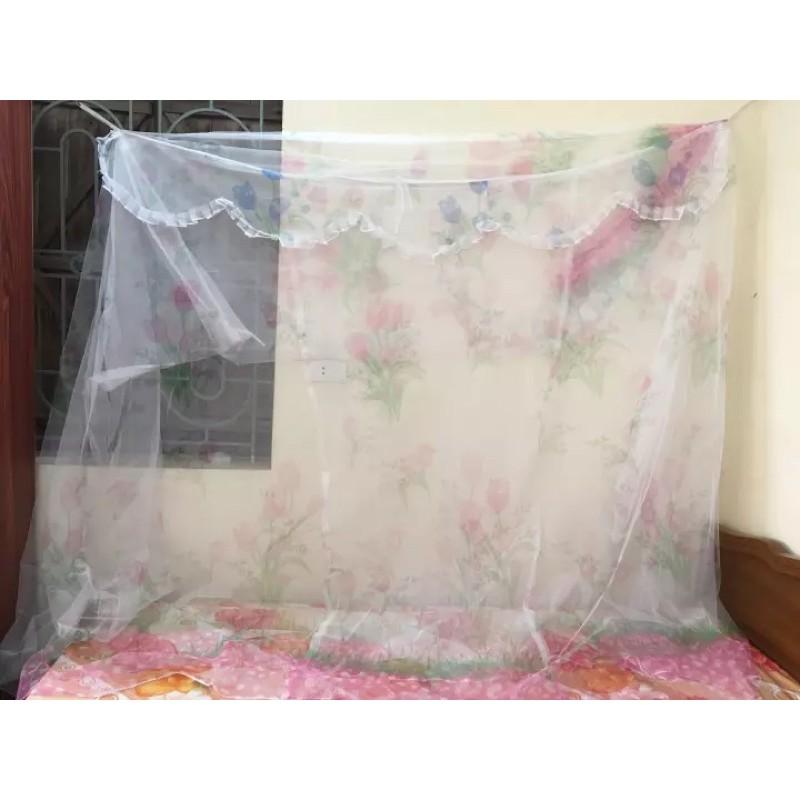 Mùng dây tuyn hoa hồng | Màn thủ đô 10/10 cao 2M màn chân cao (size1m2-1m6-1m8-2mx2m2)Bảo hành 1 đổi 1 trong 7 ngày