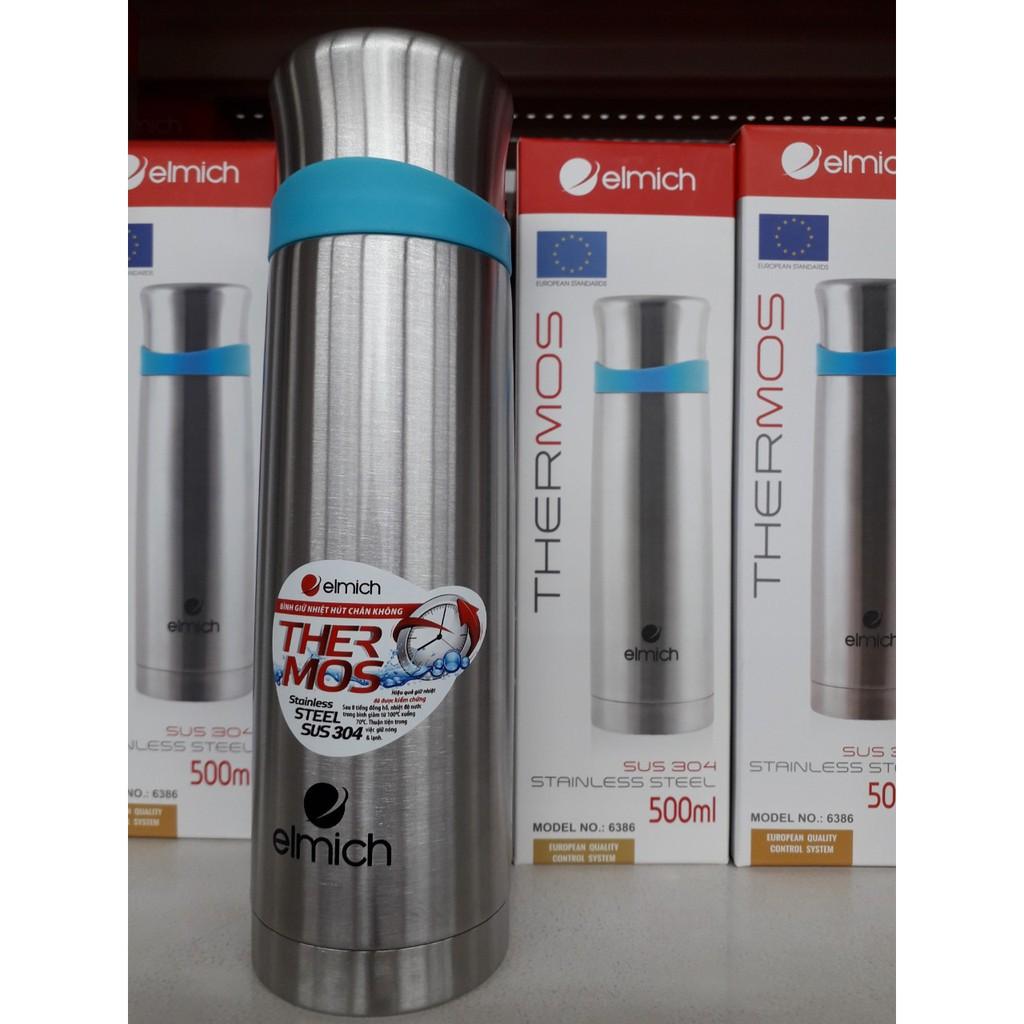 Bình giữ nhiệt Elmich 500ml 6386, innox 304, giữ nhiệt tốt, an toàn cho sức khỏe [XUẤT XỨ CH SÉC] |HCH014