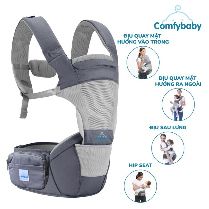 Địu ngồi cao cấp 2 in 1 Comfybaby CF818