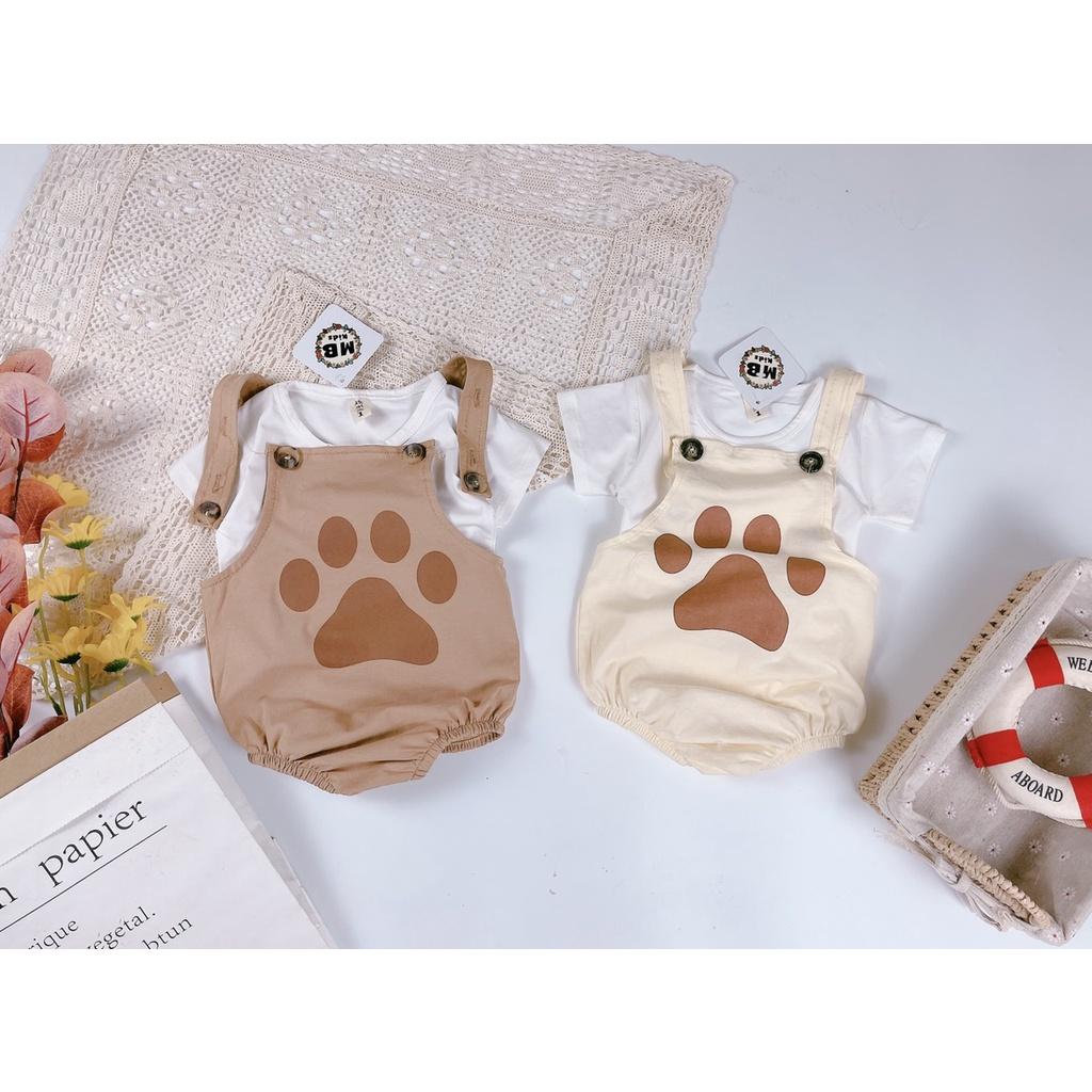 Bodysuit dạng yếm cho bé sơ sinh mẫu con vật ngộ nghĩnh đáng yêu size 3-12kg chất cotton mềm mát