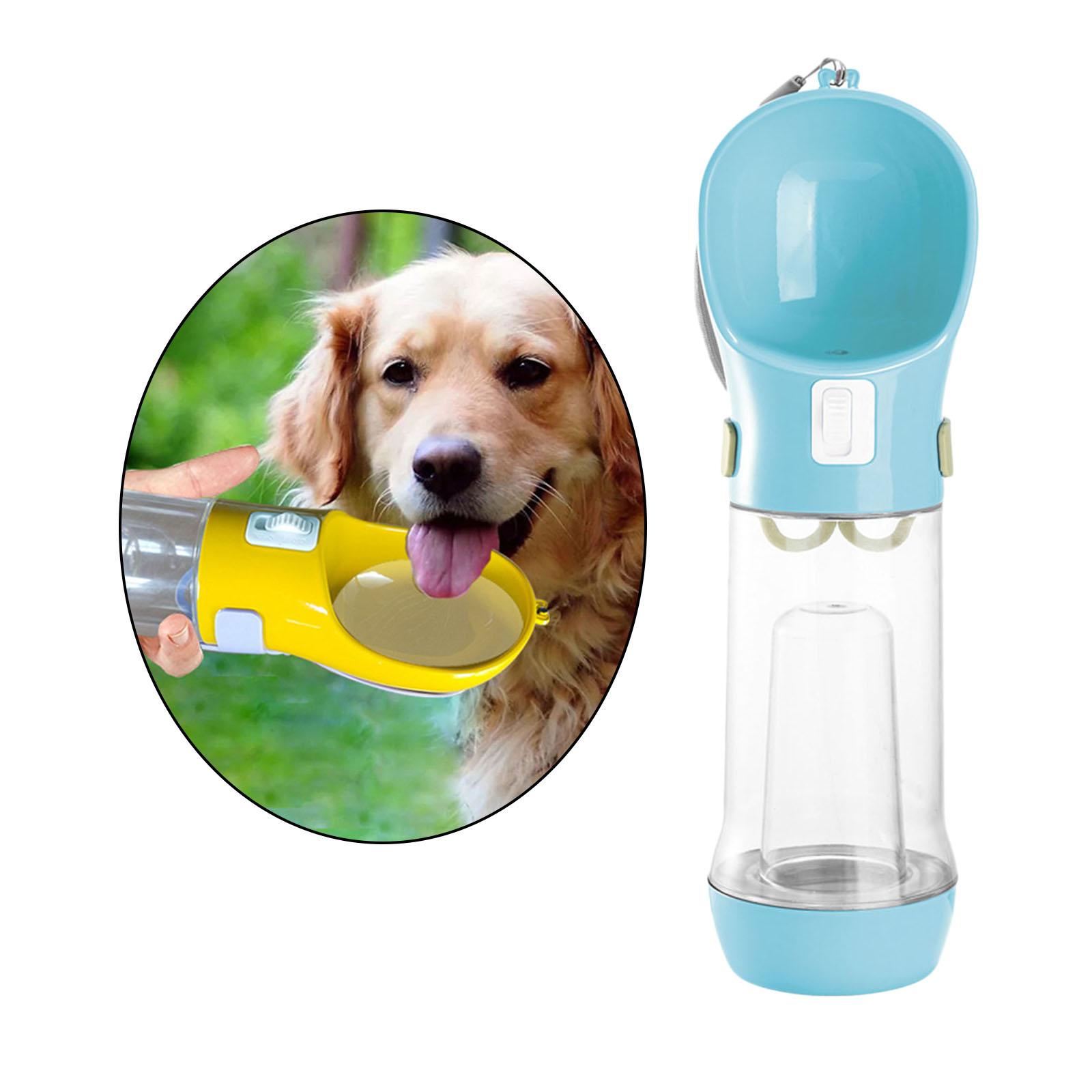 10oz Dog Travel Water Bottle Dog Travel Water Bottle with Food Container for Outdoor Hiking