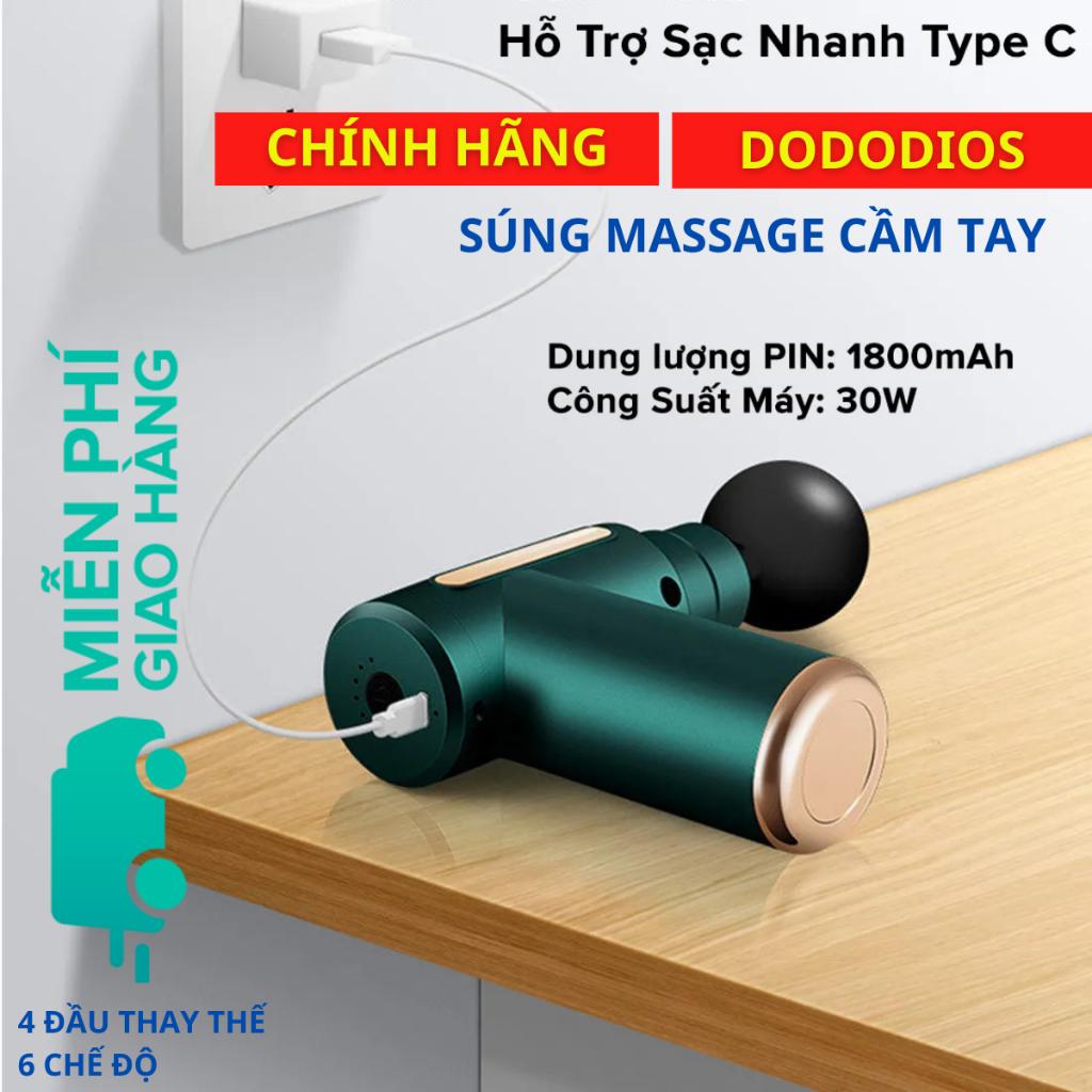 Máy Massage Cầm Tay dododios Mát Xa Cổ Vai Gáy 6 Chế Độ Sạc Tích Điện Giảm Đau Cứng Cơ