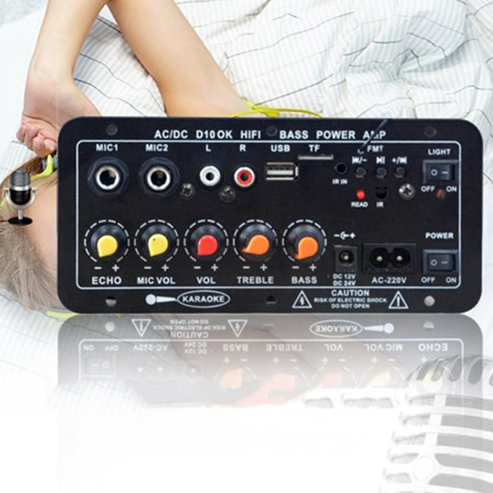 5 Inch 220V Stereo Bluetooth  Bass Power AMP Handsfree USB AUX