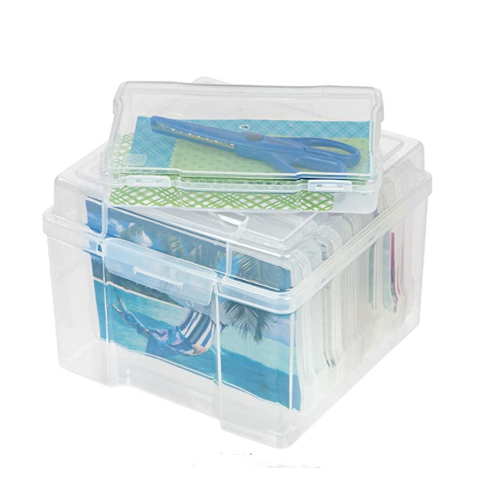 5x7 inch Photo Storage Box High- Craft Organizer Transparent
