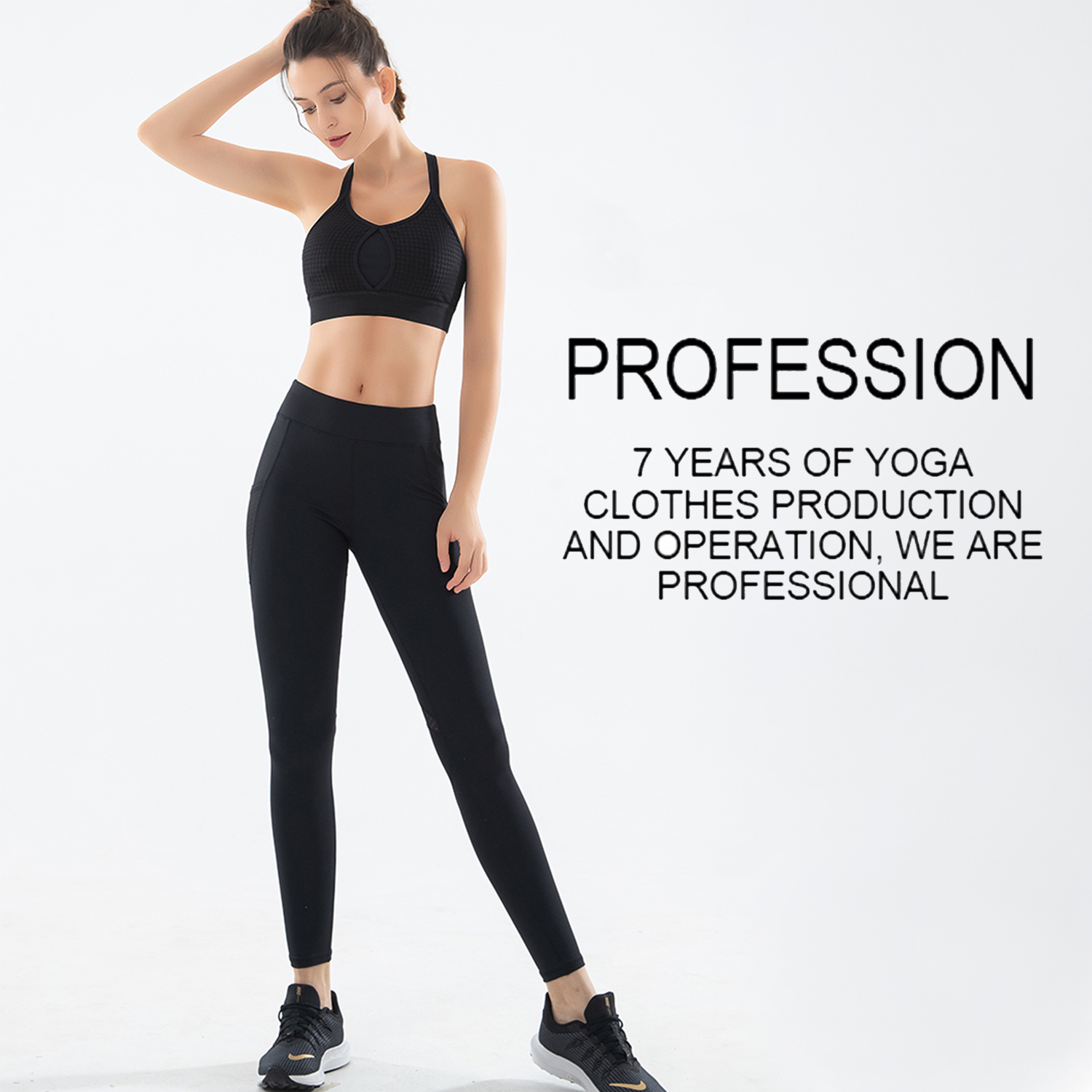 Set đồ tập thể thao, yoga, gym với quần dài, áo dây mỏng có miếng lót nâng ngực