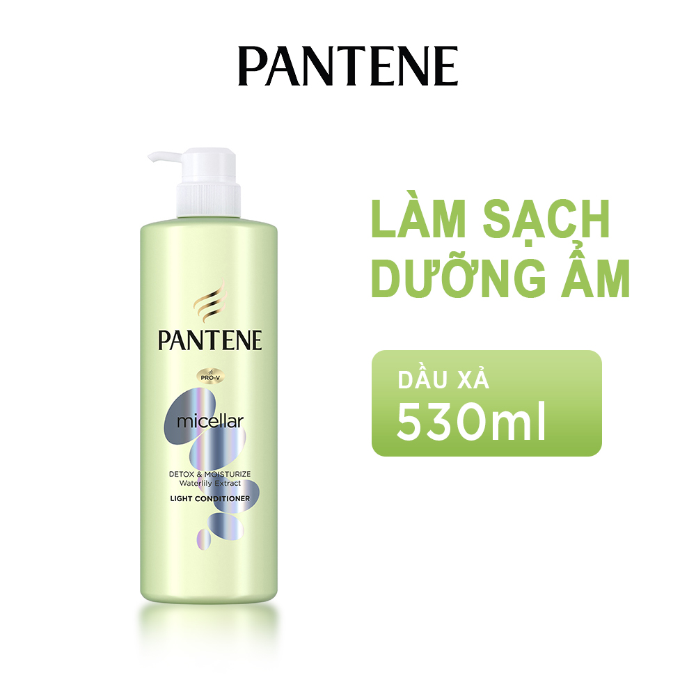 Dầu Xả Pantene Pro-V Micellar Làm Sạch Sâu Chiết xuất Tảo biển 530 ml