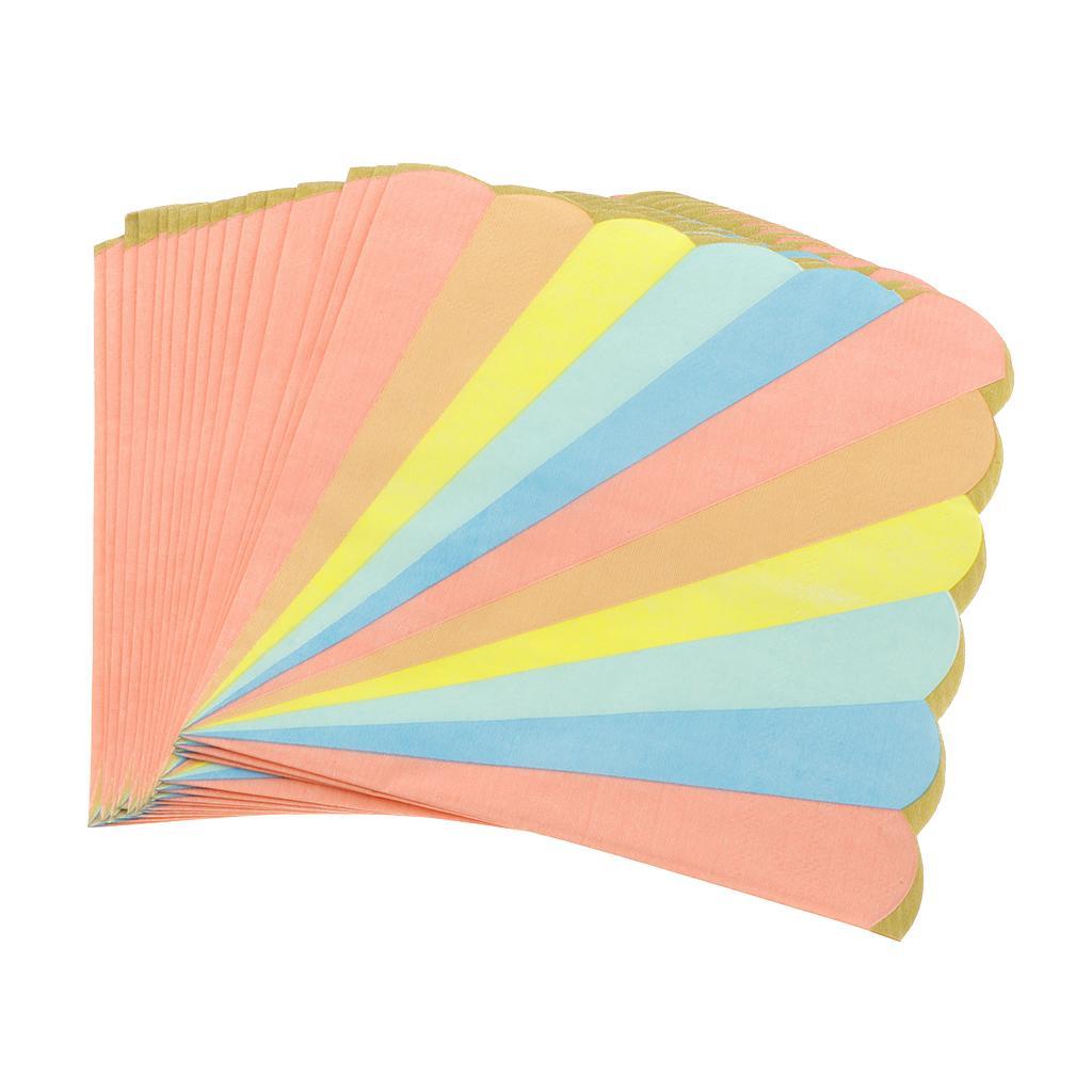 16 Pack Disposable Paper Napkins Wedding Birthday Party Tableware Colorful