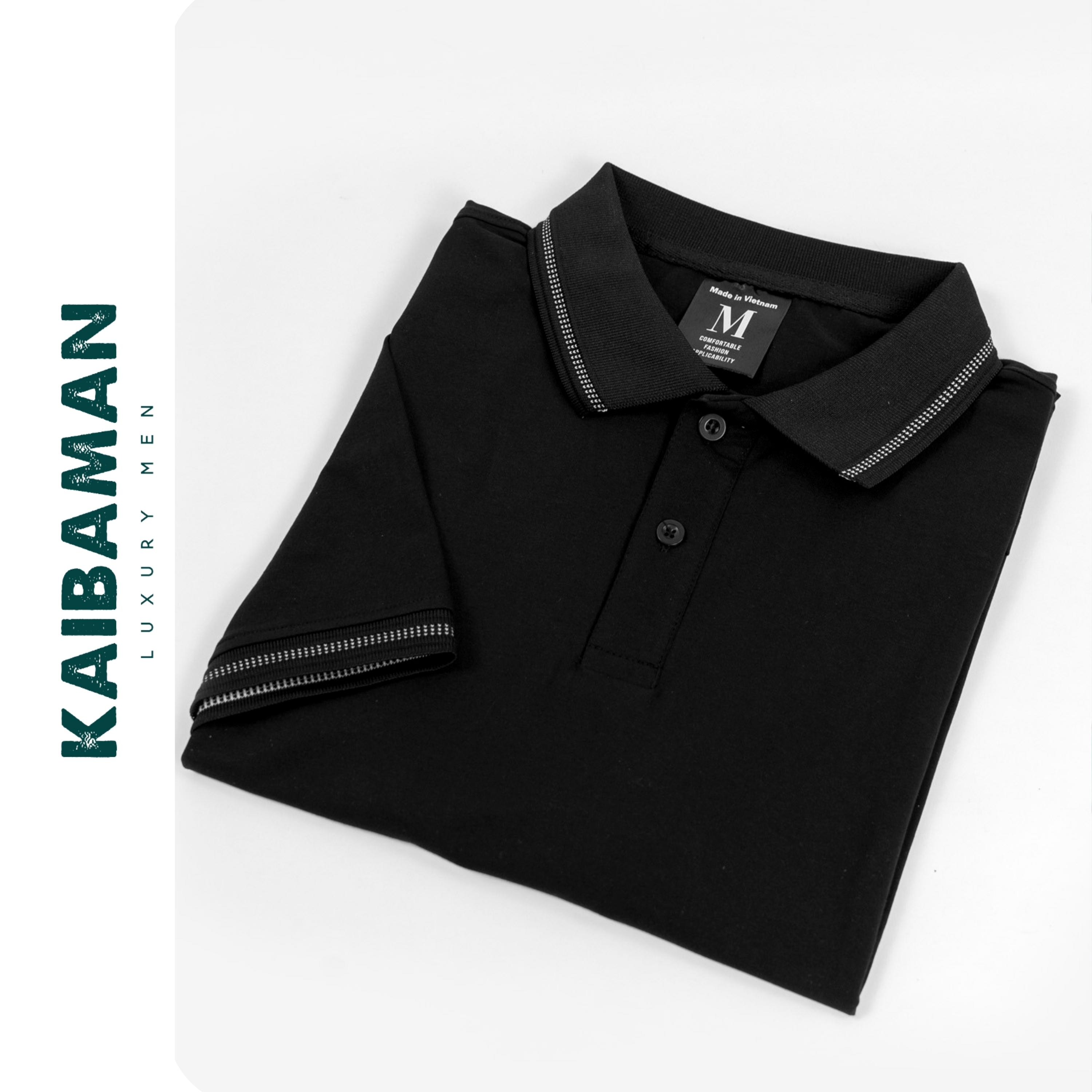 Áo Thun Polo Nam Cổ Bẻ Slimfit Cotton Compact Vải Cao Cấp Có Viền Bo Cổ Áo Tay Áo Độc Lạ- KAIBAMAN STORE