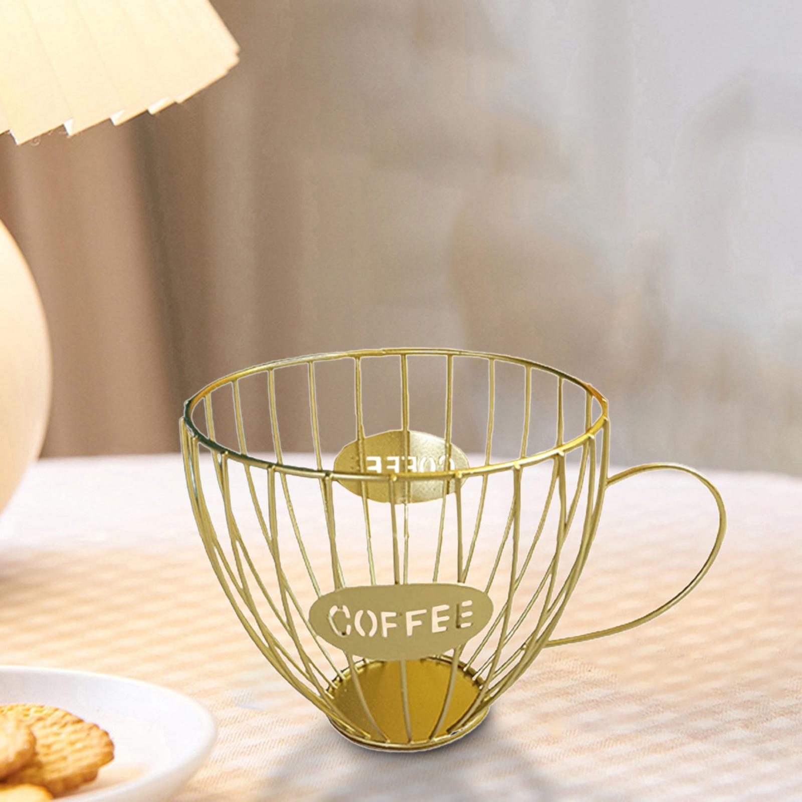 Multiuse Coffee Pod Holder Storage Iron Coffee Pod Organizer for Coffee Bar