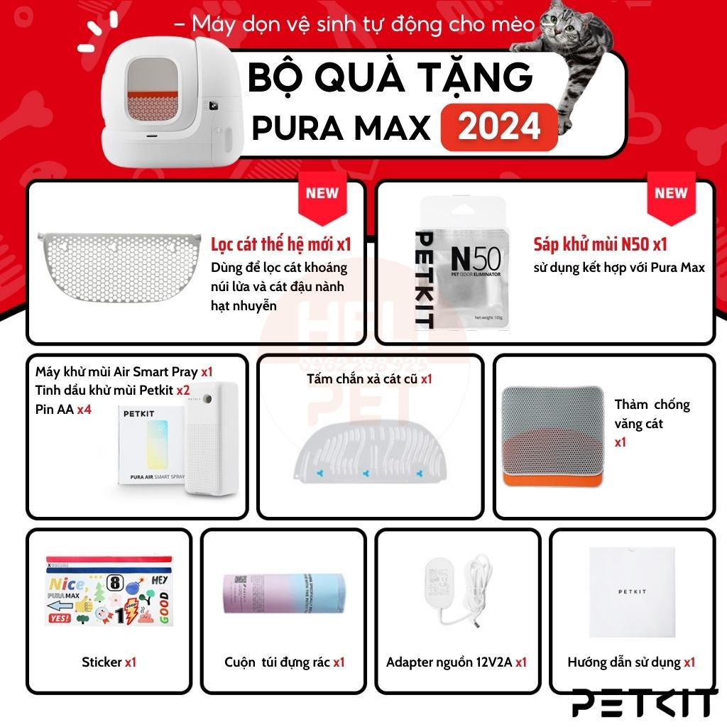 Máy Vệ Sinh Tự Động Cho Mèo PETKIT PURA MAX Kháng Khuẩn, Khử Mùi Dùng Tất Cả Cát Vệ Sinh Đất Sét, Bentonite, Đậu Nành, Tofu, Thủy Tinh- HeLiPet