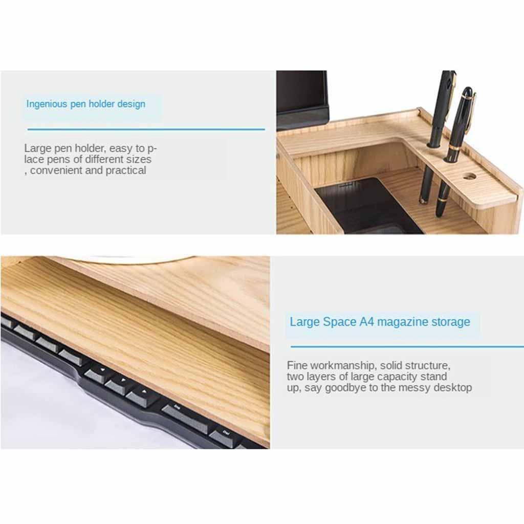 Monitor Stand Riser with Storage Organizer Drawers