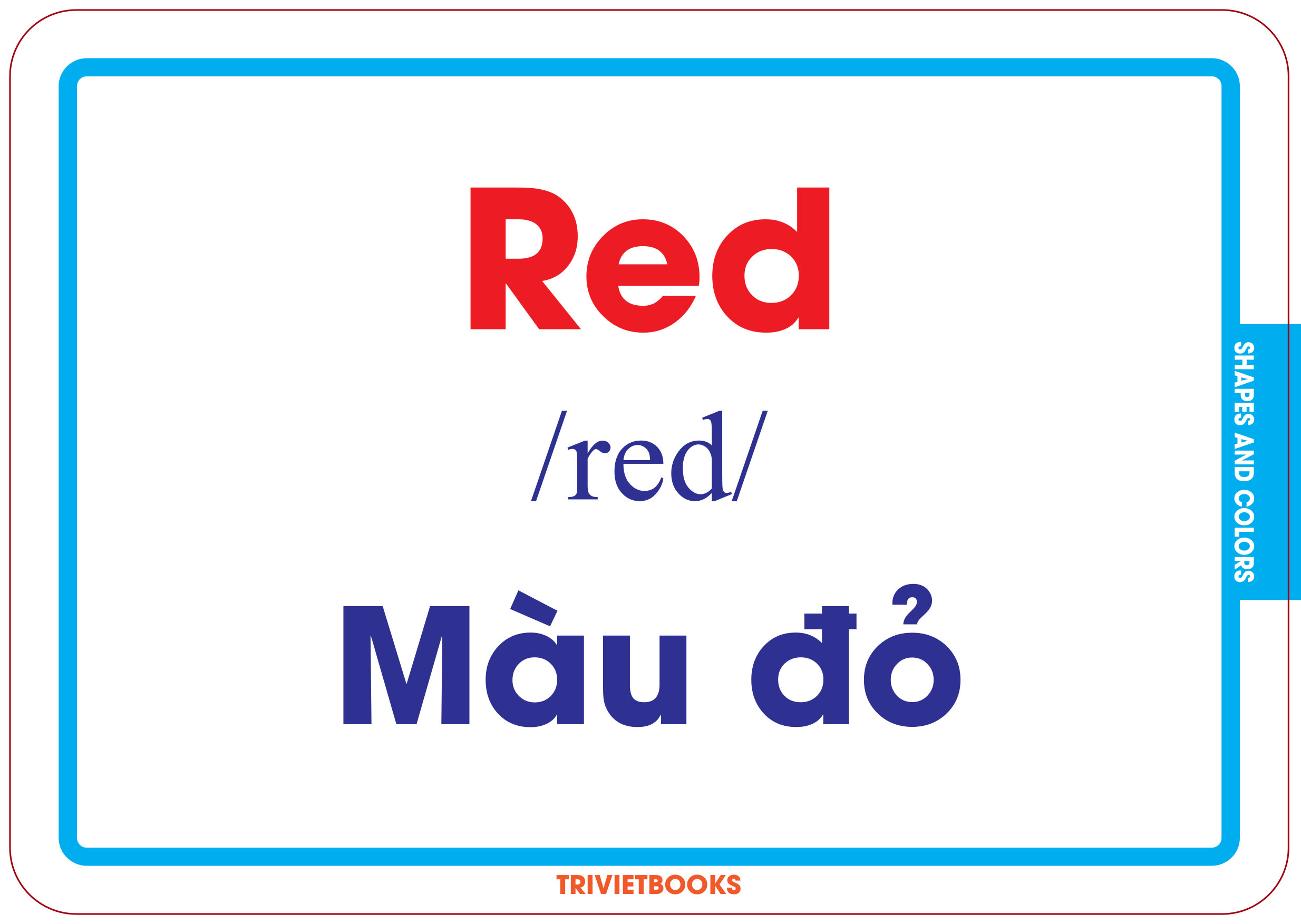 Bộ Thẻ Học Thông Minh Cho Bé - Flashcard Song Ngữ - Hình dang và màu sắc - Shapes and colors - Trí Việt
