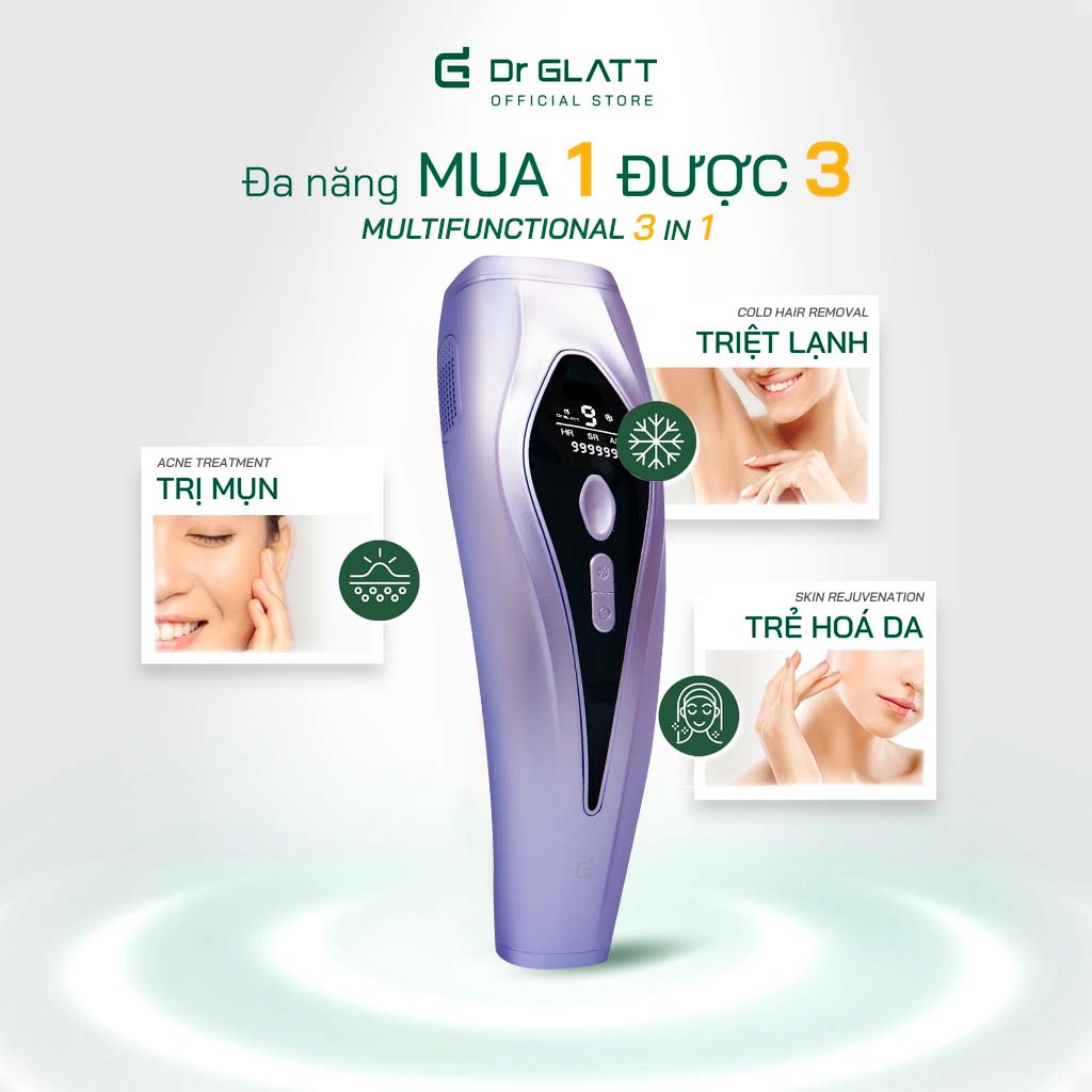 Máy Triệt Lông Mini Triệt Lông Cá Nhân DR GLATT IPL Pro 3.0